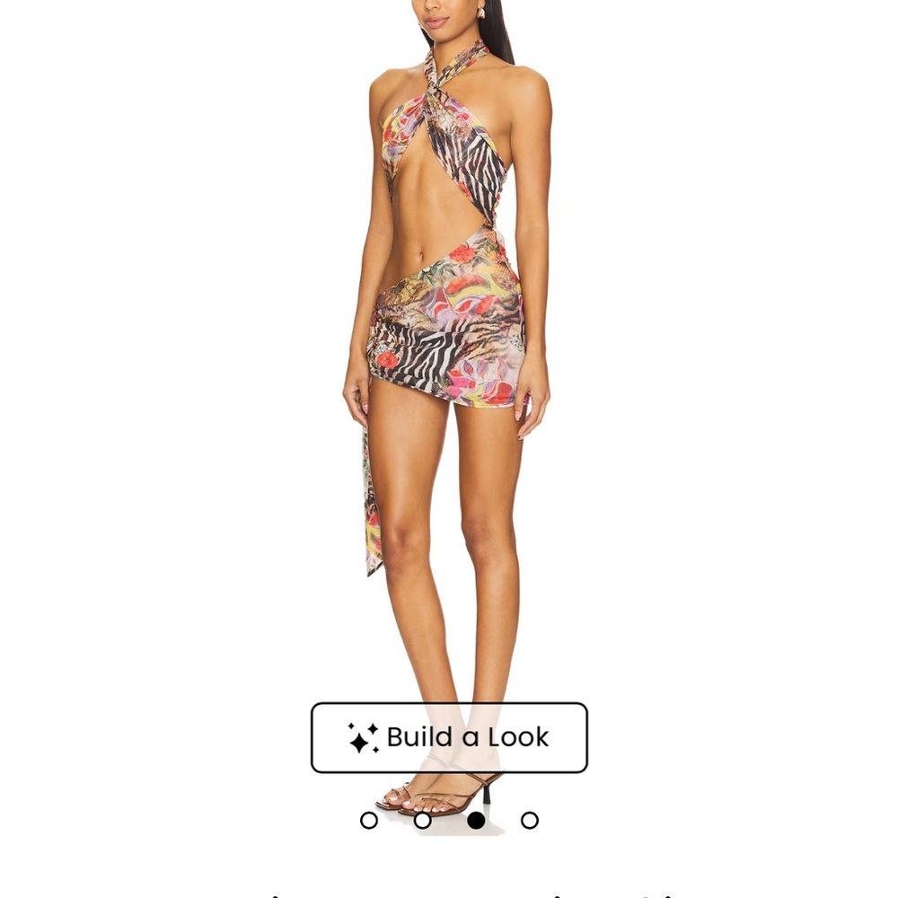 Jaded London Multicolor Cut-Out Mini Dress - Picture 3 of 4